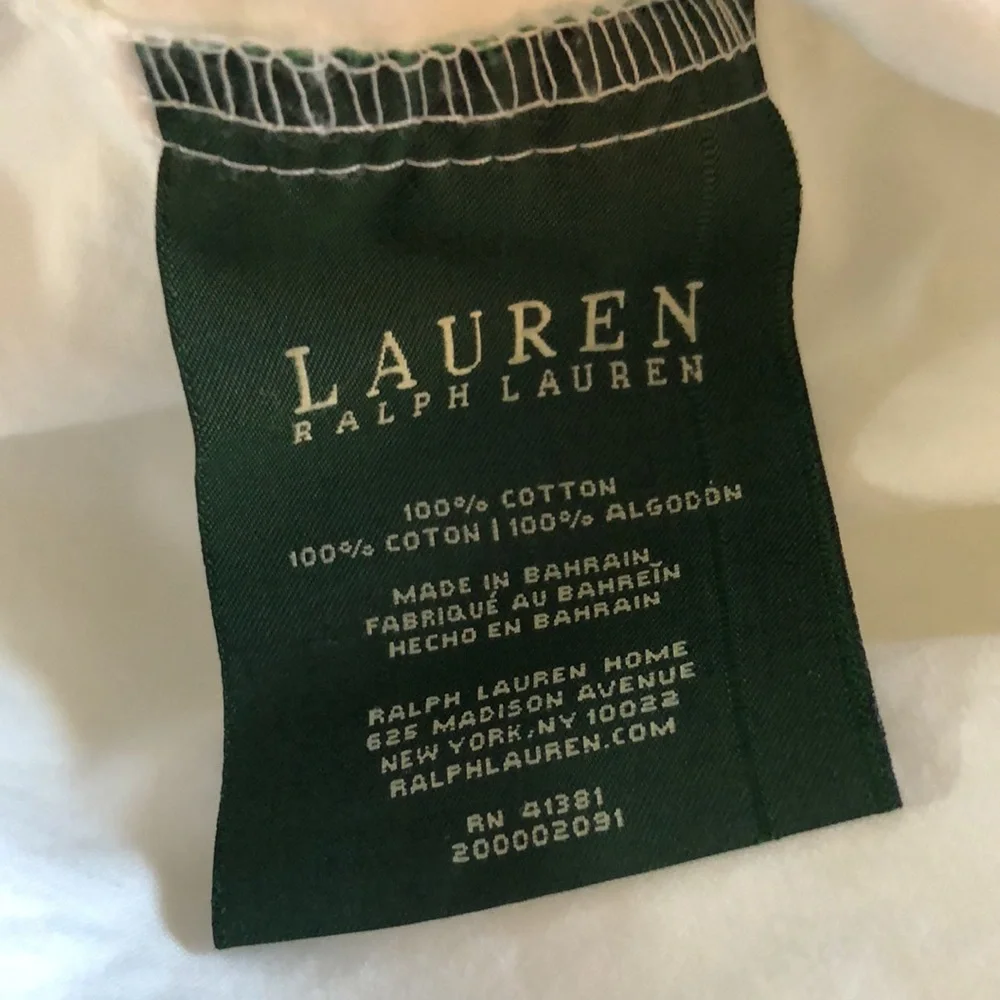 Lauren Ralph Lauren White King Pillowcase One Lauren Ralph Lauren Pillowcase
